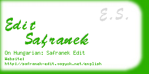 edit safranek business card